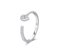 Lllunimon Bague goutte à goutte Bras ouvert bijoux en argent Bague femme en argent sterling 925 Bague ouverte créative Symbole d'élégance Usure quotidienne