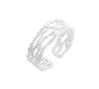 Lllunimon Bague grille découpée Bijoux en argent sterling pour femmes Ice crack ouverture bijoux Usure quotidienne Cadeau pour elle