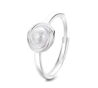 Lllunimon Bague spirale en argent S925 plaqué or Bijoux inspirés du tourbillon cosmique Bijoux futuristes élégants Des cadeaux de tous les jours pour elle,Argent