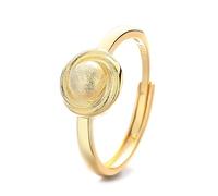 Lllunimon Bague spirale en argent S925 plaqué or Bijoux inspirés du tourbillon cosmique Bijoux futuristes élégants Des cadeaux de tous les jours pour elle,D'or