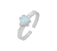 Lllunimon Bague texture opale S925 bijoux en argent sterling Cosmic starlight bijoux Bijoux élégants et simples Usure quotidienne Cadeau pour elle
