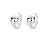 Lllunimon Baleine en forme de S925 boucles d'oreilles en argent sterling accessoires créatifs sur le thème de l'océan Style mignon et simple Des cadeaux de tous les jours pour elle