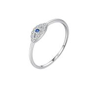 Lllunimon Bohème mauvais œil bague femme en argent sterling 925 bague empilable gardien symbole tous les jours porter cadeau d'anniversaire,E,Size 7