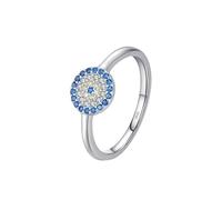 Lllunimon Bohème mauvais œil bague femme en argent sterling 925 bague empilable gardien symbole tous les jours porter cadeau d'anniversaire,F,Size 6