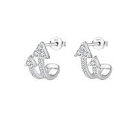 Lllunimon Boucles d'oreilles Double Arrow Zircon Argent Sterling 925 Boucles d'oreilles pour femmes Pleines d'ornements en zircon à porter au quotidien Un cadeau pour elle
