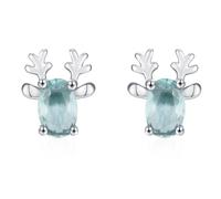 Lllunimon Boucles d'oreilles en argent pur S925 avec des zircons, style élégant et mignon, à porter au quotidien, un cadeau pour elle.