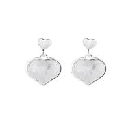 Lllunimon Boucles d'oreilles en argent sterling S925 amour double couche personnalisé bijoux pendentif style simple et élégant Des cadeaux de tous les jours pour elle