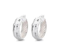 Lllunimon Boucles d'oreilles en argent sterling S925 grand cercle texturé Accessoires de mode urbaine Style de texture rétro européen Des cadeaux de tous les jours pour elle