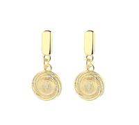 Lllunimon Boucles d'oreilles en argent sterling S925 texture spirale Bijoux sphériques mats Style élégant et simple Des cadeaux de tous les jours pour elle,D'or