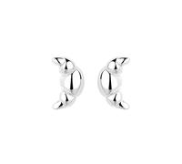 Lllunimon Boucles d'oreilles en argent sterling Shikan S925, forme croissant baguette, accessoires texturés, style simple Des cadeaux de tous les jours pour elle,C