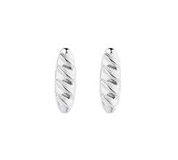 Lllunimon Boucles d'oreilles en argent sterling Shikan S925, forme croissant baguette, accessoires texturés, style simple Des cadeaux de tous les jours pour elle,B