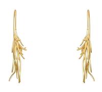 Lllunimon Boucles d'oreilles pour femmes, pampille longue inspirée d'un faisceau de blé, en cuivre plaqué or 18K, bijou élégant inspiré de la nature, cadeau pour maman/copine