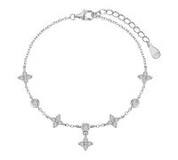 Lllunimon Bracelet trèfle réglable pour femmes Bracelets trèfle à quatre feuilles Chaîne en argent sterling 925 Bijoux tendance Cadeaux chanceux pour les femmes Petite amie Femme