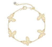 Lllunimon Bracelets en Argent Sterling Plaqué Or, Charms Pendentifs Papillons, Bangles, 7 Plus 2 Pouces Ajustables, À Porter Quotidiennement, Cadeau de Bijoux pour Femmes,D'or