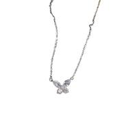 Lllunimon Collier étincelant mini papillon Femmes Dilated Silver Silver Silver Butterfly Pendant Collier Bijoux pour sa femme