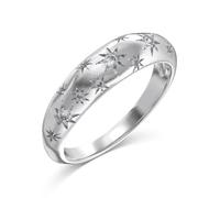 Lllunimon Exquis papillon amour S925 bague en argent sterling avec rangée de diamants Bague ovale en diamant bleu Des cadeaux de tous les jours pour elle,A,Size 6
