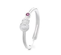 Lllunimon Gourde Violet Pierre Précieuse S925 Bague En Argent Oriental Poétique Bijoux D'inspiration Élégante Minimaliste Bijoux Porter Tous Les Jours Un Cadeau Pour Elle