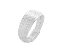 Lllunimon Large multicouche superposée S925 bague en argent sterling côte grecque accessoire minimaliste pour un usage quotidien Un cadeau pour elle,Size 17