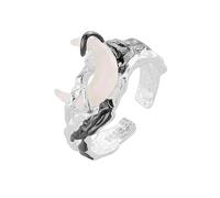 Lllunimon Lune S925 bague en argent mythologie cosmique séparation des couleurs plaqué bijoux Forme céleste élégante Usure quotidienne Cadeau pour elle