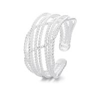 Lllunimon Ouverture tissée multicouche S925 bague en argent wabi-sabi bijoux esthétiques Style élégant et simple Des cadeaux de tous les jours pour elle