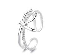 Lllunimon Ruban Wrap S925 Bague en argent Français Élégant Minimaliste Bijoux Classique Intemporel Bijoux Usure de tous les jours Cadeau pour elle