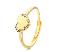 Lllunimon S925 bague d'amour tridimensionnelle en argent Bohème bijoux romantiques Style élégant et simple Des cadeaux de tous les jours pour elle,D'or