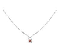 Lllunimon Serrure d'amour en argent sterling 925 collier grenat rouge bijoux personnalité style romantique Des cadeaux de tous les jours pour elle,Argent