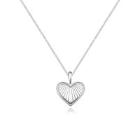 Lllunimon Texture bicolore amour S925 collier en argent sterling bijoux rétro européen style élégant et romantique Des cadeaux de tous les jours pour elle,Argent