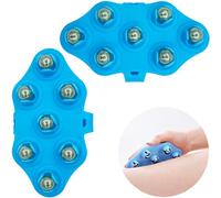 LLMtn 2 Pièces Gant de Massage avec Boules, Roller Ball Gant de Massage Corporel, Portable Body Massager Roller de Massage, Muscle Relax Masseur Corporel, Gant Massage, Boules de Massage