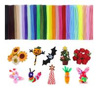 LLMtn Set de 300 cure-pipes colorés, 20 couleurs standard, 7 couleurs macaron pour les projets de bricolage (multicolore)