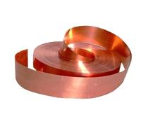 LLMWFA 1 feuille de cuivre ultra-mince T2, longueur de ceinture: 1mètre, for projets de bricolage(0.4 * 50MM)
