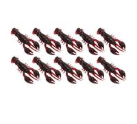 LLMWFA 10 pièces leurres de pêche Souples en PVC, Accessoires matériel appâts crevettes 2. Pouces X 0.4, Natation réalistes for Bar