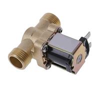 LLMWFA Électrovanne électrique en laiton G1/2 '', électrovanne de chauffe-eau solaire d c 12V 24V AC 220V, 6.5x6x3.5cm 1 pièce(24V)