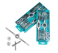 LLMWFA Ensemble d'outils d'alésoir conique droit M6 M7 M8 M10 M12, jeu de matrices clé à taraud réglable métrique 12 pièces