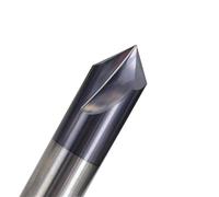 LLMWFA Fraise à chanfreiner 3 cannelures, mèche de gravure 60/90/120 degrés, fraise en carbure for aluminium et cuivre 1 pièce(6MMX6MMX50MMX90)