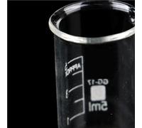 LLMWFA Gobelet doseur de laboratoire 5/10/25/50 ml, ensemble béchers en verre Boro, récipients liquide transparents