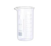 LLMWFA Gobelet doseur de laboratoire haut, 50/100/150/250/300/400/500/600/800/1000 ml, bécher en verre borosilicaté, forme haute(300)