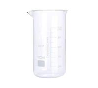 LLMWFA Gobelet doseur de laboratoire haut, 50/100/150/250/300/400/500/600/800/1000 ml, bécher en verre borosilicaté, forme haute(1000)