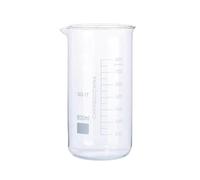 LLMWFA Gobelet doseur de laboratoire haut, 50/100/150/250/300/400/500/600/800/1000 ml, bécher en verre borosilicaté, forme haute(800)