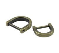 LLMWFA Lot de 2 anneaux en D métal détachables, fermoir à manille amovible for sangles sac cuir(Bronze,20mm)