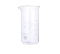 LLMWFA Lot de 4 tasses à mesurer en verre forme haute, béchers gradués borosilicaté, transparents 50 1000 ml avec échelle for équipement laboratoire(500)
