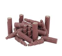 LLMWFA Lot de 48 mini cônes ponçage en forme cylindre, tête meulage papier verre abrasif avec tige 1/4", kit d'assortiment portage moteur(48mm)