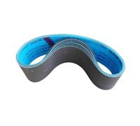 LLMWFA Papier abrasif circulaire de polissage 915x100mm/915x50mm, bande abrasive rouge/bleue for ponceuse bureau 10 pièces(Blue,240)