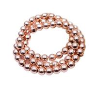LLMWFA PerIes d'hématite noire argentée dorée de 15'', rondes en vrac 4, 6 et 8 mm, pierres précieuses naturelles for faire du bricolage(Pink,4mm x 95)