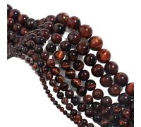 LLMWFA PerIes en vrac violettes de pierres précieuses naturelles 4 6 8 10 12mm, pierre naturelle ronde d'oeil tigre, perle d'espacement Jades d'agate d'améthyste(Brown,12mm x 32)