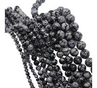 LLMWFA PerIes en vrac violettes de pierres précieuses naturelles 4 6 8 10 12mm, pierre naturelle ronde d'oeil tigre, perle d'espacement Jades d'agate d'améthyste(Dark grey,12mm x 32)