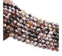 LLMWFA PerIes en vrac violettes de pierres précieuses naturelles 4 6 8 10 12mm, pierre naturelle ronde d'oeil tigre, perle d'espacement Jades d'agate d'améthyste(Amber color,6mm x 60)