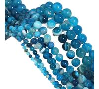 LLMWFA PerIes en vrac violettes de pierres précieuses naturelles 4 6 8 10 12mm, pierre naturelle ronde d'oeil tigre, perle d'espacement Jades d'agate d'améthyste(Blue,6mm x 60)