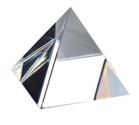 LLMWFA Pyramide quadrangulaire transparente 80 mm, prisme pyramidal en verre cristal clair, optique for la décoration de maison