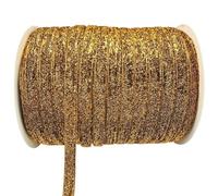 LLMWFA Ruban for couronne de chapeau 6/10/15/20/25/38 mm x 5/3 mètres, ruban en velours polyester rouge/blanc/bleu/rose, soie à bord brut(Bright Gold,25mm x 5yards)